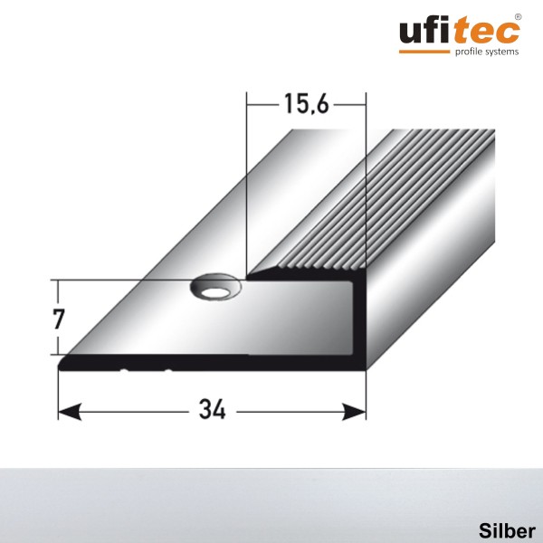 ufitec® Einschubprofile / Abschlussprofile - für Belagshöhen von 7 mm - Alu eloxiert