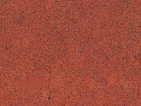 Korkboden TRECOR® CLASSIC Klebekork FORTI Stärke: 4 mm, Oberfläche: ROH - Farbe: Korallenrot