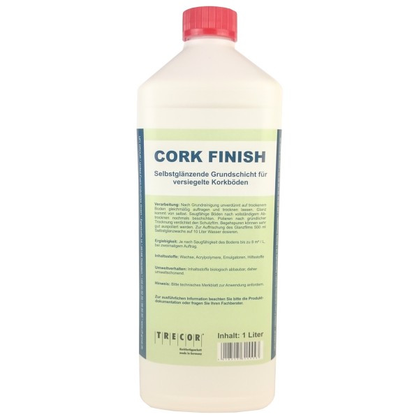 Trecor® Kork Finish Bodenpflege / Pflegemittel für Lackierte Korkböden - 1 Liter