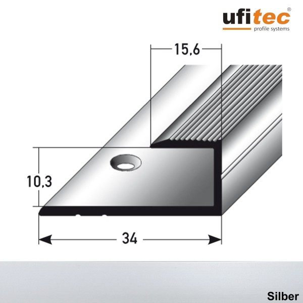 ufitec® Einschubprofile / Abschlussprofile - für Belagshöhen von 10,3 mm - Alu eloxiert